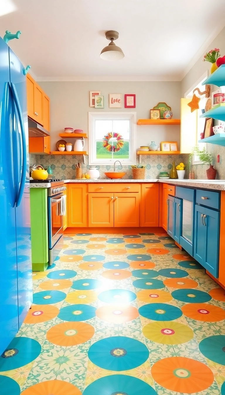 21+ Awesome Flooring Ideas for Every Room That'll Transform Your Home! - 5. Vibrant Vinyl Flooring